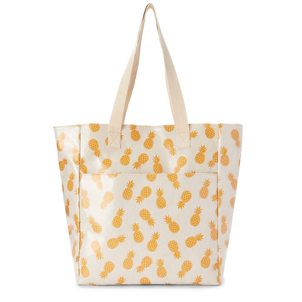 New Time And Tru Coated Large Canvas Tote Bag